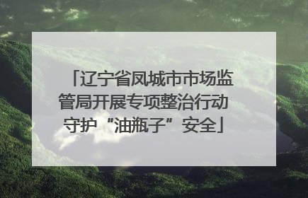 辽宁省凤城市市场监管局开展专项整治行动守护“油瓶子”安全