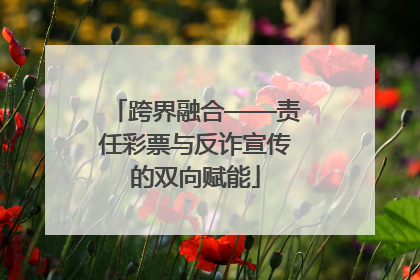 跨界融合——责任彩票与反诈宣传的双向赋能