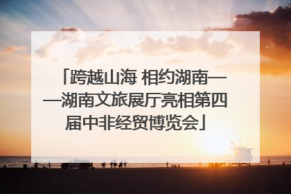 跨越山海 相约湖南——湖南文旅展厅亮相第四届中非经贸博览会