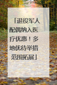 退役军人配偶纳入医疗优惠！多地优待举措范围拓展