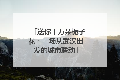 送你十万朵栀子花：一场从武汉出发的城市联动