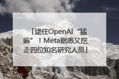 逮住OpenAI“猛薅”！Meta据悉又挖走四位知名研究人员