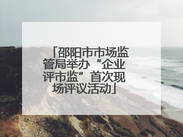 邵阳市市场监管局举办“企业评市监”首次现场评议活动