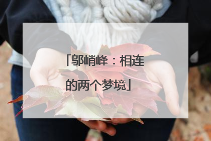 邬峭峰：相连的两个梦境