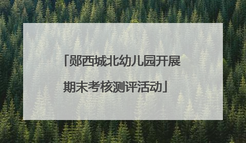 郧西城北幼儿园开展期末考核测评活动