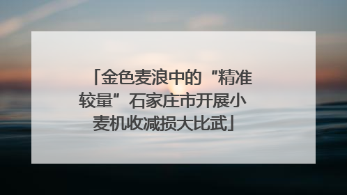 金色麦浪中的“精准较量”石家庄市开展小麦机收减损大比武