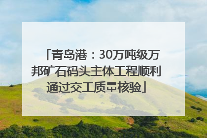 青岛港：30万吨级万邦矿石码头主体工程顺利通过交工质量核验