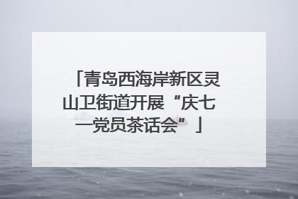 青岛西海岸新区灵山卫街道开展“庆七一党员茶话会”