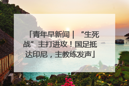 青年早新闻｜“生死战”主打进攻！国足抵达印尼，主教练发声