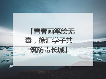 青春画笔绘无毒，徐汇学子共筑防毒长城