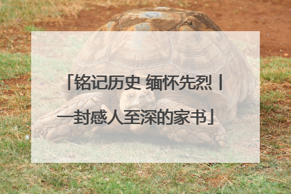 铭记历史 缅怀先烈丨一封感人至深的家书