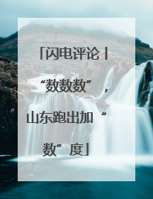 闪电评论丨“数数数”，山东跑出加“数”度