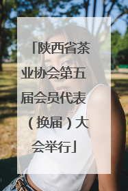 陕西省茶业协会第五届会员代表（换届）大会举行