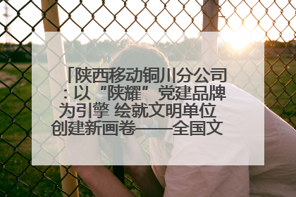 陕西移动铜川分公司：以“陕耀”党建品牌为引擎 绘就文明单位创建新画卷——全国文明单位创建纪实