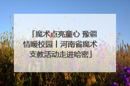 魔术点亮童心 豫疆情暖校园丨河南省魔术支教活动走进哈密
