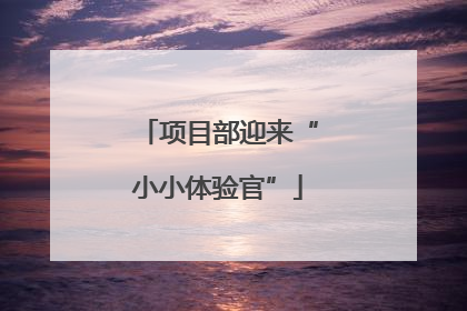 项目部迎来“小小体验官”