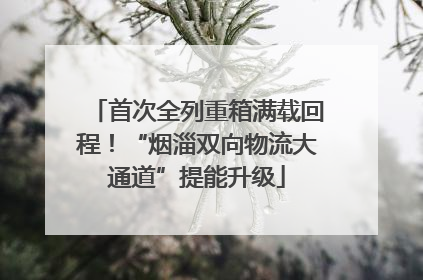 首次全列重箱满载回程！“烟淄双向物流大通道”提能升级