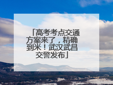 高考考点交通方案来了，精确到米！武汉武昌交警发布