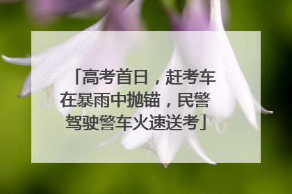 高考首日，赶考车在暴雨中抛锚，民警驾驶警车火速送考