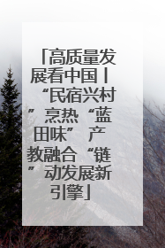 高质量发展看中国丨“民宿兴村”烹热“蓝田味” 产教融合“链”动发展新引擎