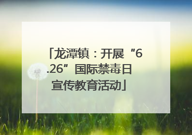 龙潭镇：开展“6.26”国际禁毒日宣传教育活动