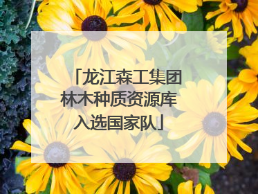 龙江森工集团林木种质资源库入选国家队