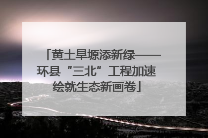 黄土旱塬添新绿——环县“三北”工程加速绘就生态新画卷
