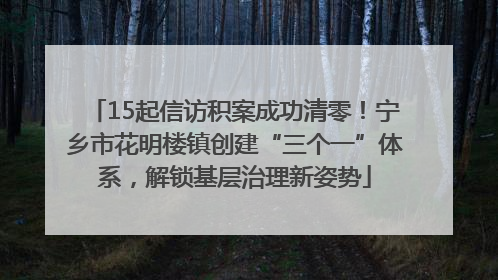 15起信访积案成功清零！宁乡市花明楼镇创建“三个一”体系，解锁基层治理新姿势