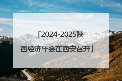 2024-2025陕西经济年会在西安召开