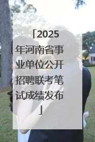 2025年河南省事业单位公开招聘联考笔试成绩发布