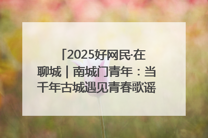 2025好网民·在聊城｜南城门青年：当千年古城遇见青春歌谣 一湖碧水见证的“聊城式浪漫”