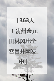 363天！贵州金元田林风电全容量并网发电
