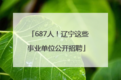 687人！辽宁这些事业单位公开招聘
